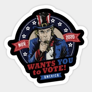 Uncle Sam wants you to vote for America 2020 - Election - America Sticker